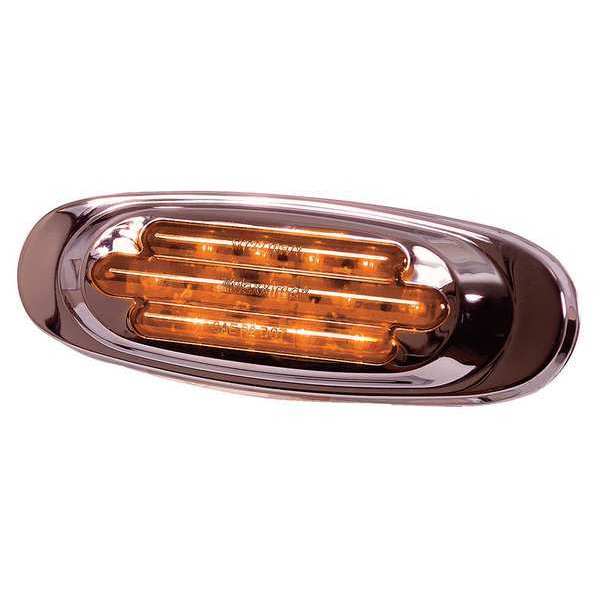 Maxxima Clearance Light, LED, Amber, Oval, 6-5/8 L M72270Y
