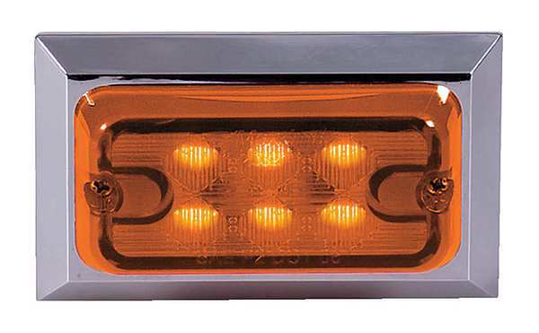 Maxxima Clearance Light, LED, Amber, Rect, 3-3/4 L M20321Y