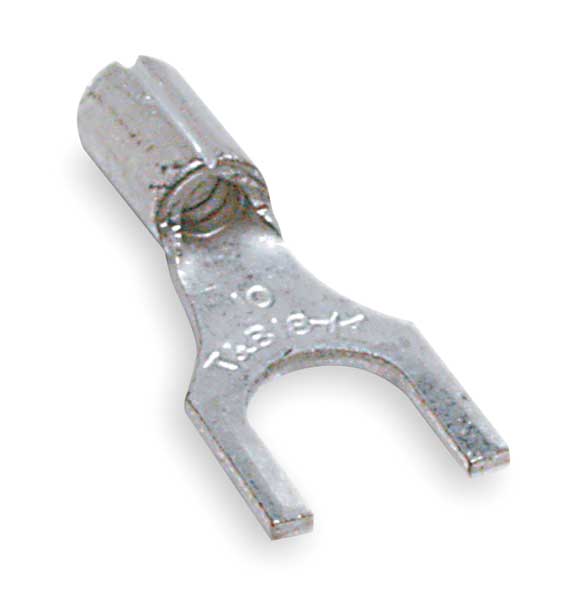 Sta-Kon 22-16 AWG Non-Insulated Fork Terminal #10 Stud PK100 A18-10F