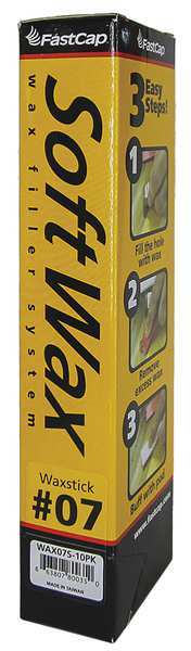 Fastcap Soft Wax Filler System, 1 oz, Refill Stick, Butterscotch WAX07S-10PK