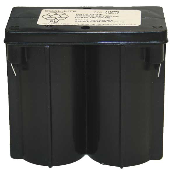 Dual-Lite Battery, Pure Lead Acid, 4V 0120770