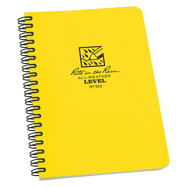 Rite In The Rain All Weather Notebook, Level, 4-5/8x7 in. 313