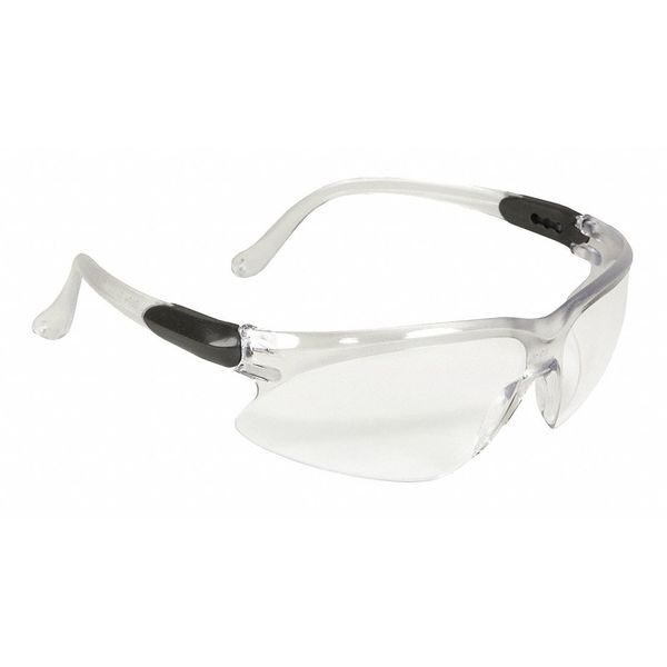 Kleenguard Visio Economy Safety Glasses, V20 Series, UV Protection, Anti-Fog, Silver Half-Frame, Clear Lens 14471