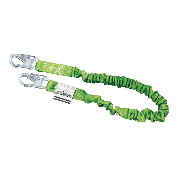 Honeywell Miller Shock Absorbing Lanyard, 4 ft., Green 216M-Z7/4FTGN