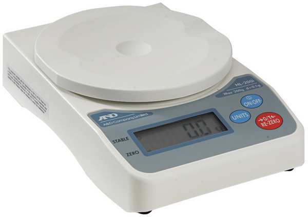 A&D Weighing Digital Compact Bench Scale 2000g Capacity HL-2000I