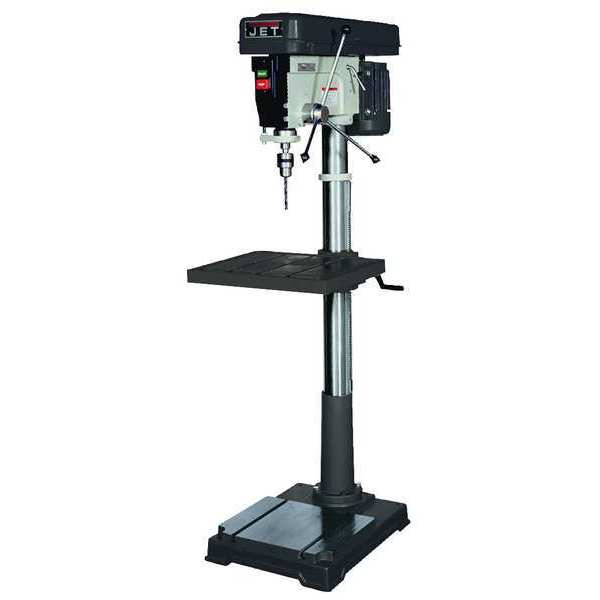 Jet Floor Drill Press, Belt Drive, 1 hp, 115/230 V, 20 in Swing, 12 Speed 354402