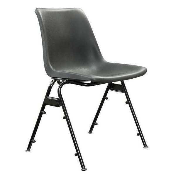 Zoro Select Stacking Chair Plastic Black 3W034