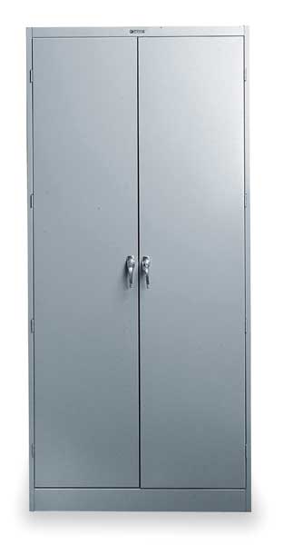Tennsco 24 ga. Steel Storage Cabinet, 36 in W, 72 in H 1480 GRAY