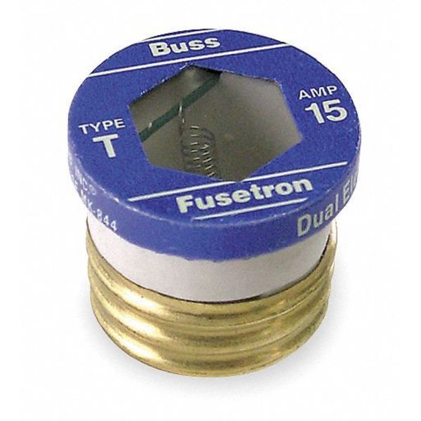 Eaton Bussmann Plug Fuse, Time Delay, 8/10A, T Series, 125V AC, Not Rated  T-8/10 Zoro