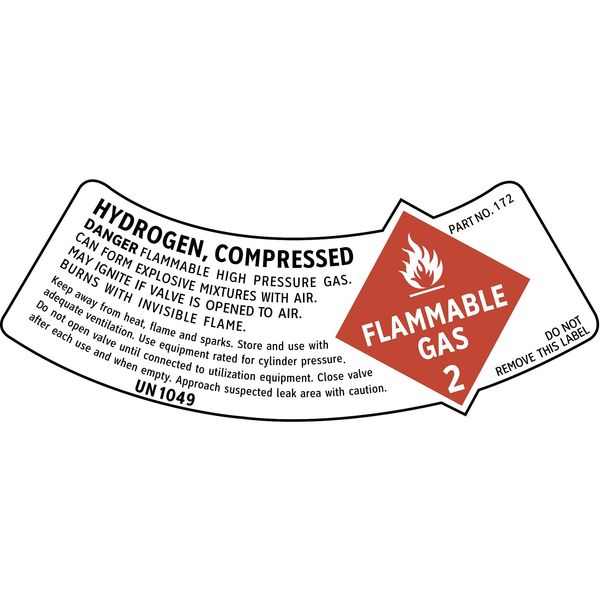 Electromark Chemical Label, 2 1/4 in Height, 6 in Width D172N