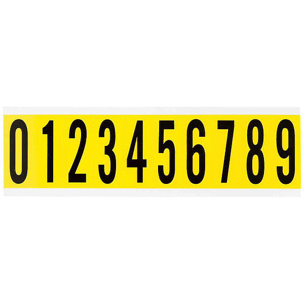 Brady Carded Numbers, 0 Thru 9, 2-1/4 In. H 34410