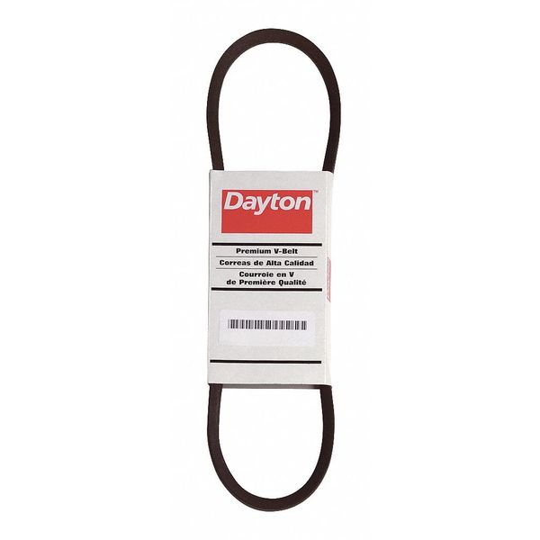 Dayton AX67 Cogged V-Belt, 69" Outside Length, 1/2" Top Width, 1 Ribs 3GWY3