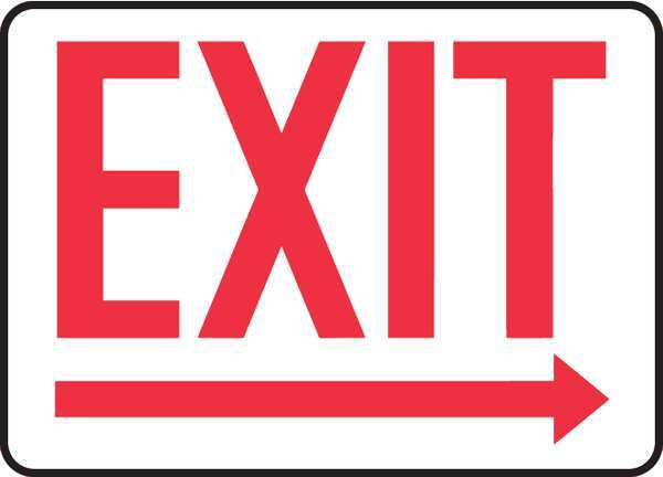 Accuform Exit Sign, ExitArrow, 10"X14 MADC534VS