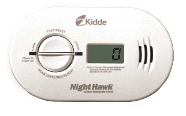 Kidde Carbon Monoxide Alarm, Electrochemical Sensor, 85 dB @ 10 ft Audible Alert, (3) AA Batteries KN-COPP-B-LS