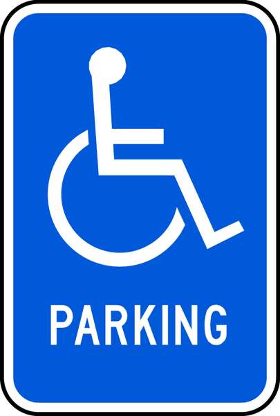 Lyle ADA Handicapped Parking Sign, 18" x 12, L-30-12HA L-30-12HA