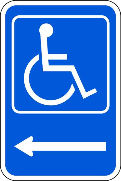 Lyle ADA Handicapped Parking Sign, 18" x 12, HC-014L-12HA HC-014L-12HA