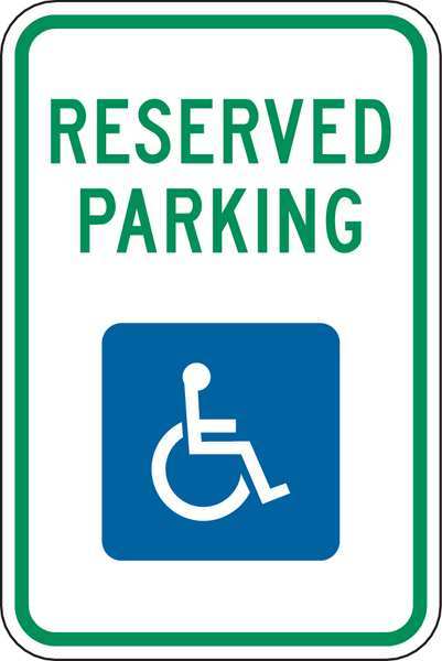 Zing Handicap Parking Sign, 18X12", HIP, 2366 2366