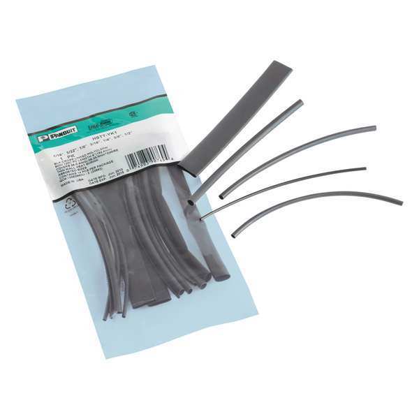 Panduit Heat Shrink Tubing Kit, Black, 8 Pc HSTT-YK2