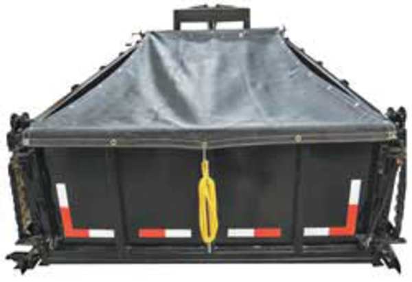 Buyers Products 6 ft 6 in x 15 ft Standard Duty 10 Mil Tarp, Gray/Black, PVC Coated Polyester, UV Resistant DTR6515