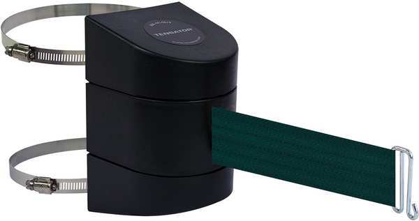 Tensabarrier Belt Barrier, Black, Belt Color Green 897-24-C-33-NO-G6X-A
