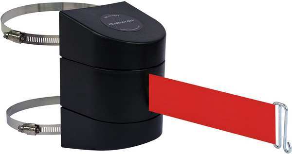 Tensabarrier Belt Barrier, Black, Belt Color Red 897-30-C-33-NO-R5X-A