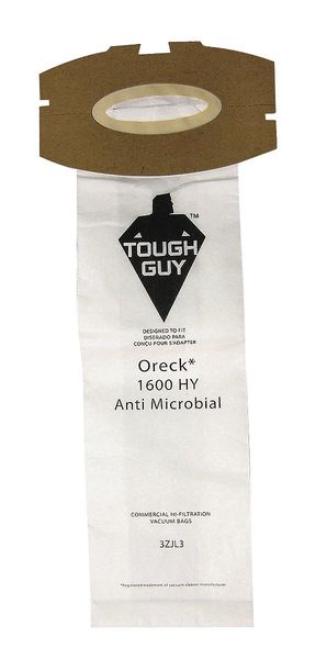 Tough Guy Vacuum Bag, 2-ply, Paper Bag, 25 PK 3ZJL3