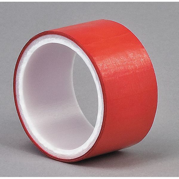 3M Metalized Film Tape, Red, 1 In. x 5 Yd. 850