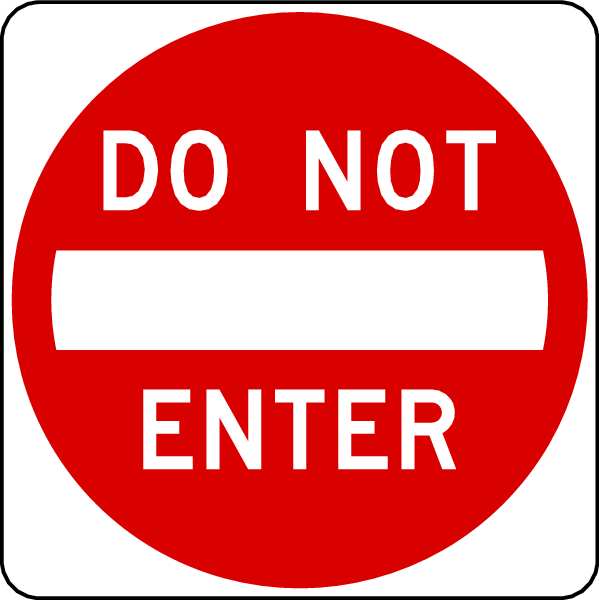 Lyle Do Not Enter Traffic Sign, 24 in H, 24 in W, Aluminum, Square, English, R5-1-24HA R5-1-24HA