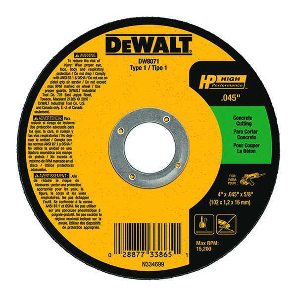 Dewalt DEWALT(R) High-Performance Concrete Cutting Wheels DW8071