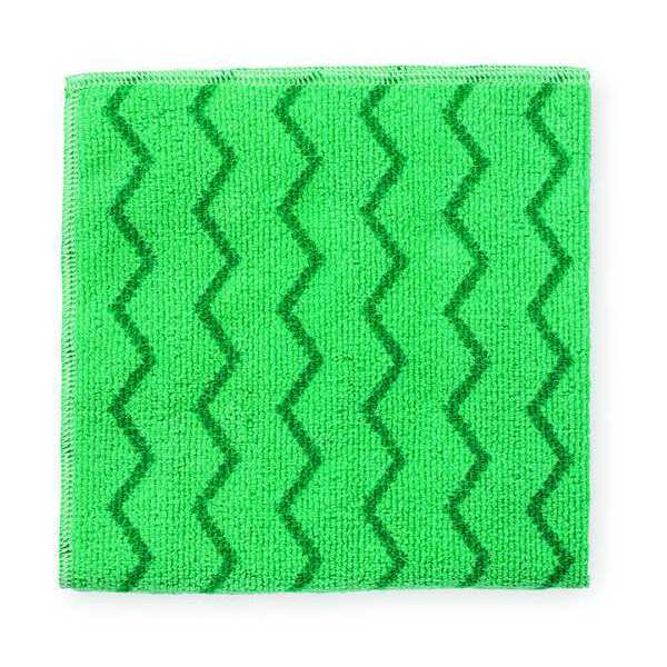 Rubbermaid Commercial Hygen(TM) Microfiber Microfiber Cloth, Green FGQ62000GR00