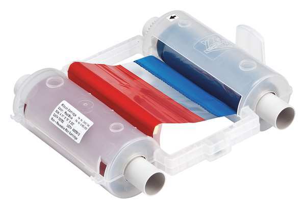 Brady Ribbon Cartridge, Red/Blue, 200 ft. L 76782