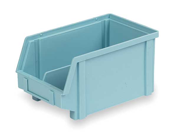 Lewisbins 40 lb Hang & Stack Storage Bin, Plastic, 5 3/4 in W, 5 in H, Light Blue, 9 1/2 in L PB30-X Lt Blue