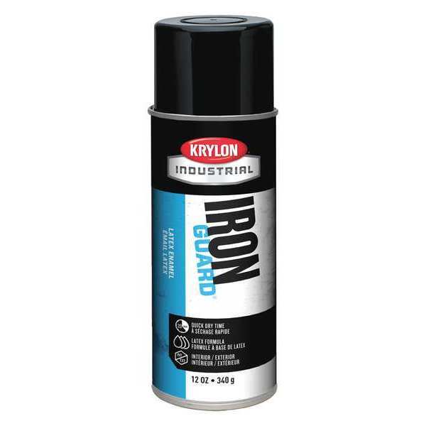 Krylon Industrial Spray Paint, Black, High Gloss, 12 oz K07908000