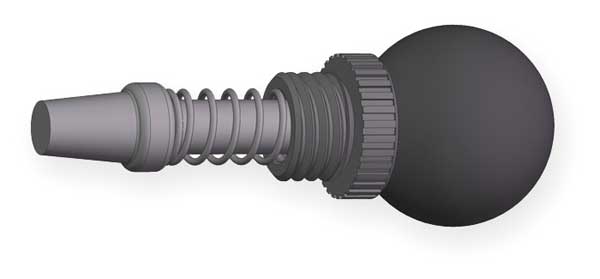 Innovative Components Pop Pin Weld On Barrel, 1/2" Tip Dia., 0.610"L, Ball Knob GI1/2T1.5-B--B3