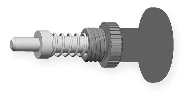 Innovative Components Pop Pin Weld On Barrel, 3/8" Tip Dia., 0.600"L, Pull Knob GI3/8-1.5-B-PL5