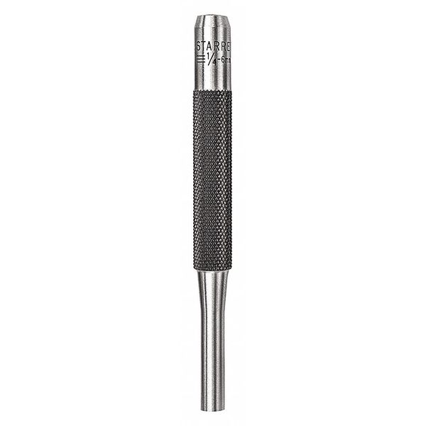 Starrett Drive Pin Punch, 4" L, 1/4" Tip Size 565G