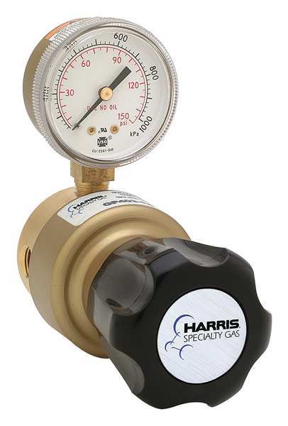 Harris Specialty Gas Regulator, Single Stage, 1/4 in FNPT, 0 to 15 psi, Use With: Non-Corrosive 403015000D