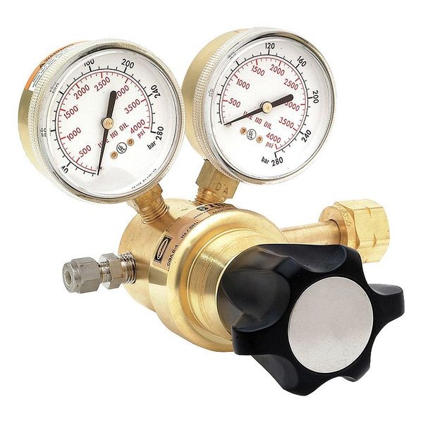 Harris Specialty Gas Regulator, Single Stage, CGA-590, 0 to 1500 psi, Use With: Industrial Air KH1115