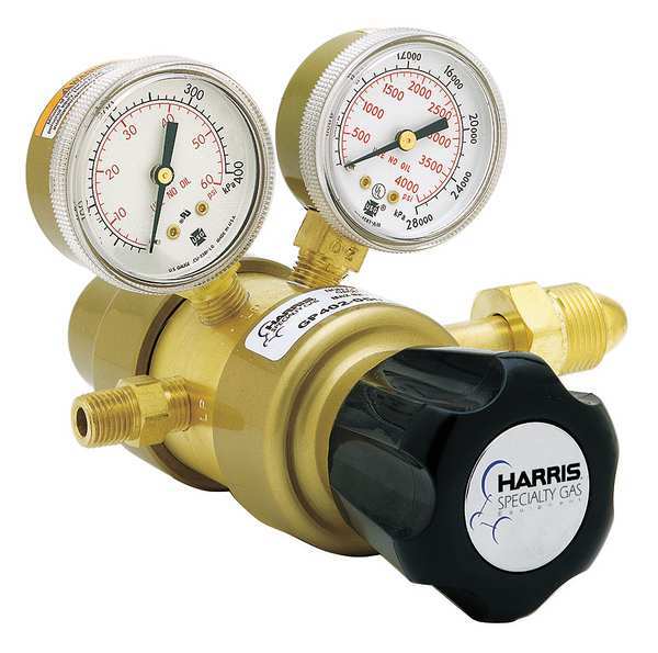 Harris Specialty Gas Regulator, Two Stage, CGA-590, 0 to 125 psi, Use With: Air KH1118