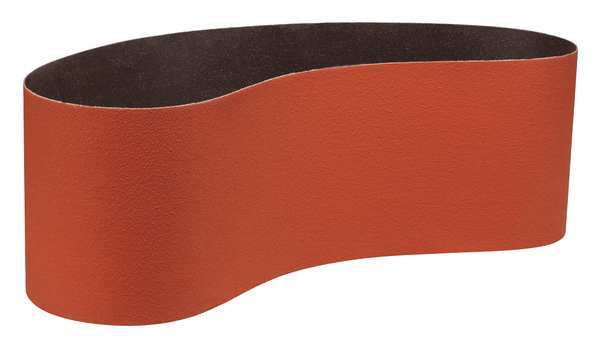 3M Cubitron Sanding Belt, Coated, 6 in W, 48 in L, 60 Grit, Medium, Ceramic, 984F, Maroon 7010308910