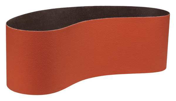 3M Cubitron Sanding Belt, Coated, 6 in W, 48 in L, 36 Grit, Extra Coarse, Ceramic, 984F, Maroon 7100076951