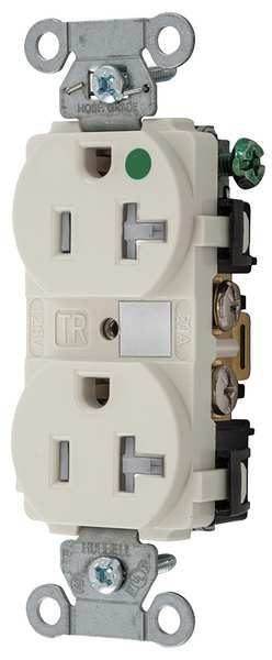 Hubbell 20A Duplex Receptacle 125VAC 5-20R Almond 8300LATRA