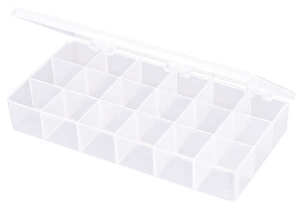 Flambeau Compartment Box with 18 compartments, Plastic, 1 3/8 in H x 4 in W T200