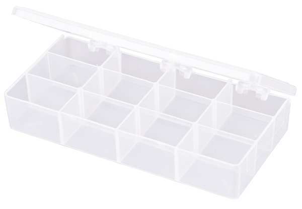 Flambeau Compartment Box with 12 compartments, Plastic, 1 3/8 in H x 3-3/16 in W T219