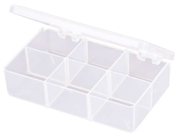 Flambeau Compartment Box with 6 compartments, Plastic, 1 3/16 in H x 2-5/8 in W T220