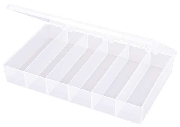 Flambeau Compartment Box with 6 compartments, Plastic, 1 3/4 in H x 6-3/16 in W T606