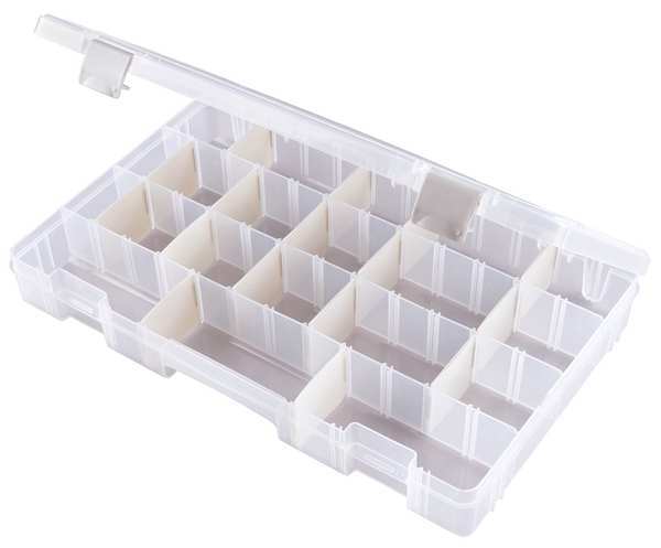 Flambeau Adjustable Compartment Box with 35 compartments, Plastic, 1 15/16 in H x 8-3/16 in W T5007AT