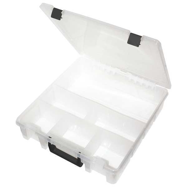 Flambeau Compartment Box with 6 compartments, Plastic, 3 1/2 in H x 15 in W T9006