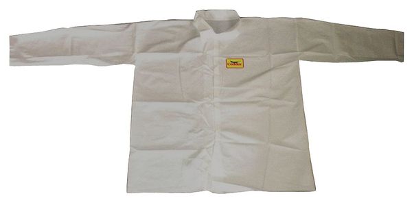 Condor Disposable Shirt , 3XL , White , Snap Front 30C584