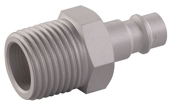 Speedaire Coupler Plug, (M)NPT, 1/4, Aluminum 30E626